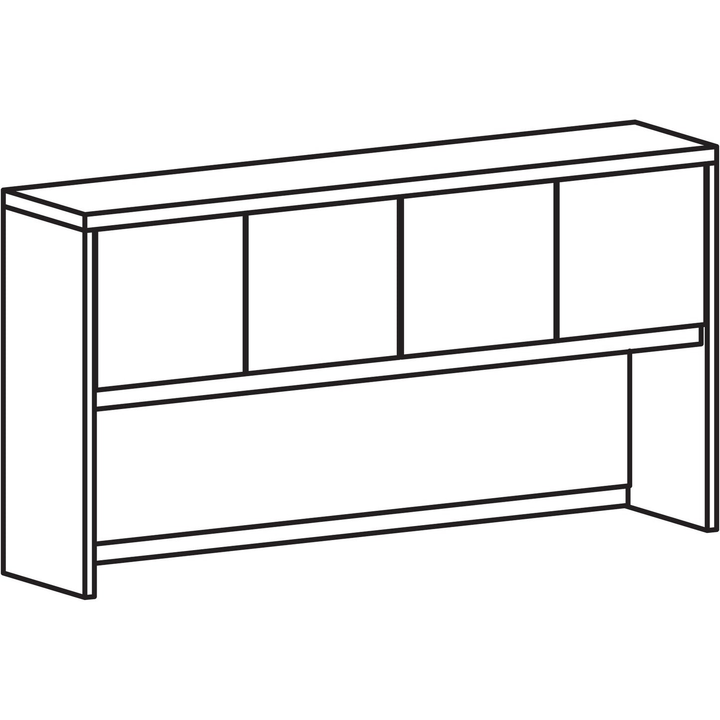 Lorell Prominence 2.0 Series 4-Door Executive Hutch 72"W x 16"D x 39"H (LLR-LLRPH7239XX)