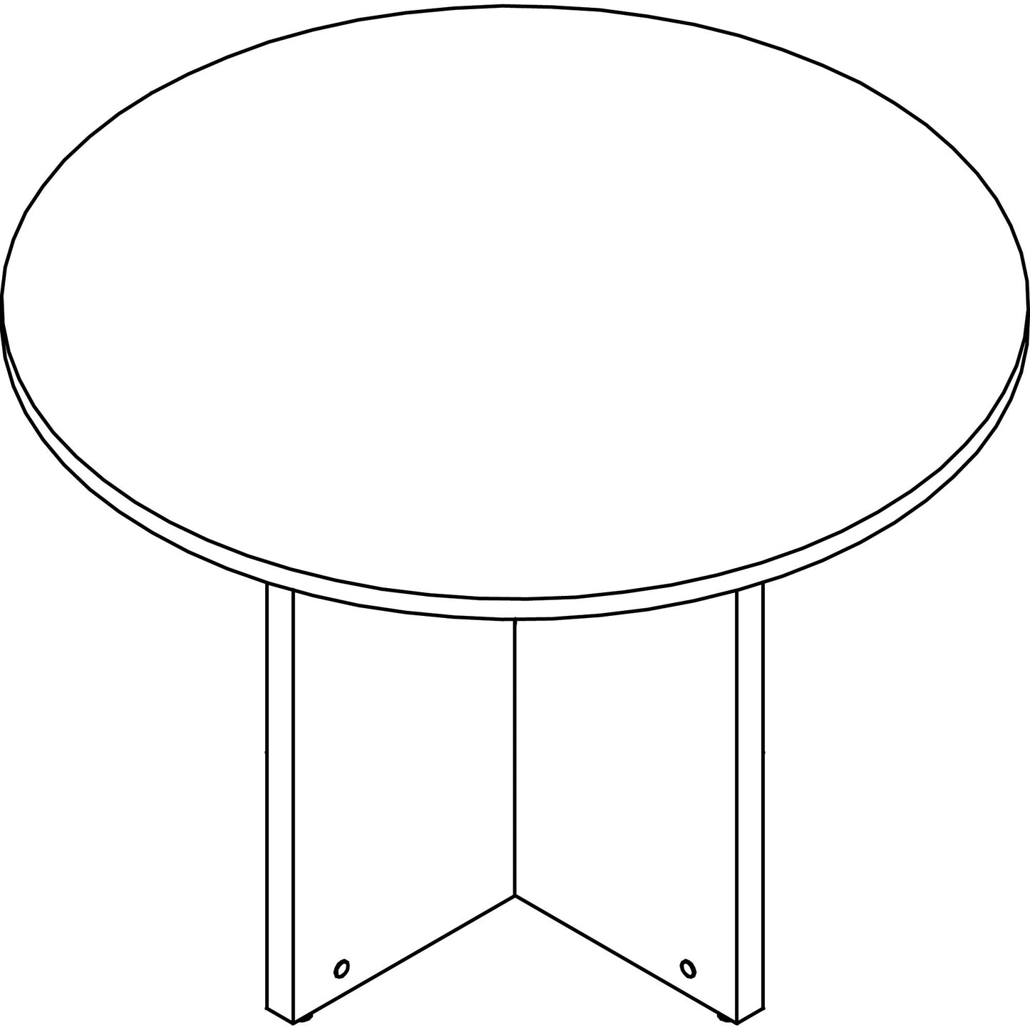 Lorell Prominence 2.0 Series Round Conference Table 42" Diameter x 29"H (LLR-LLRPT42RXX)