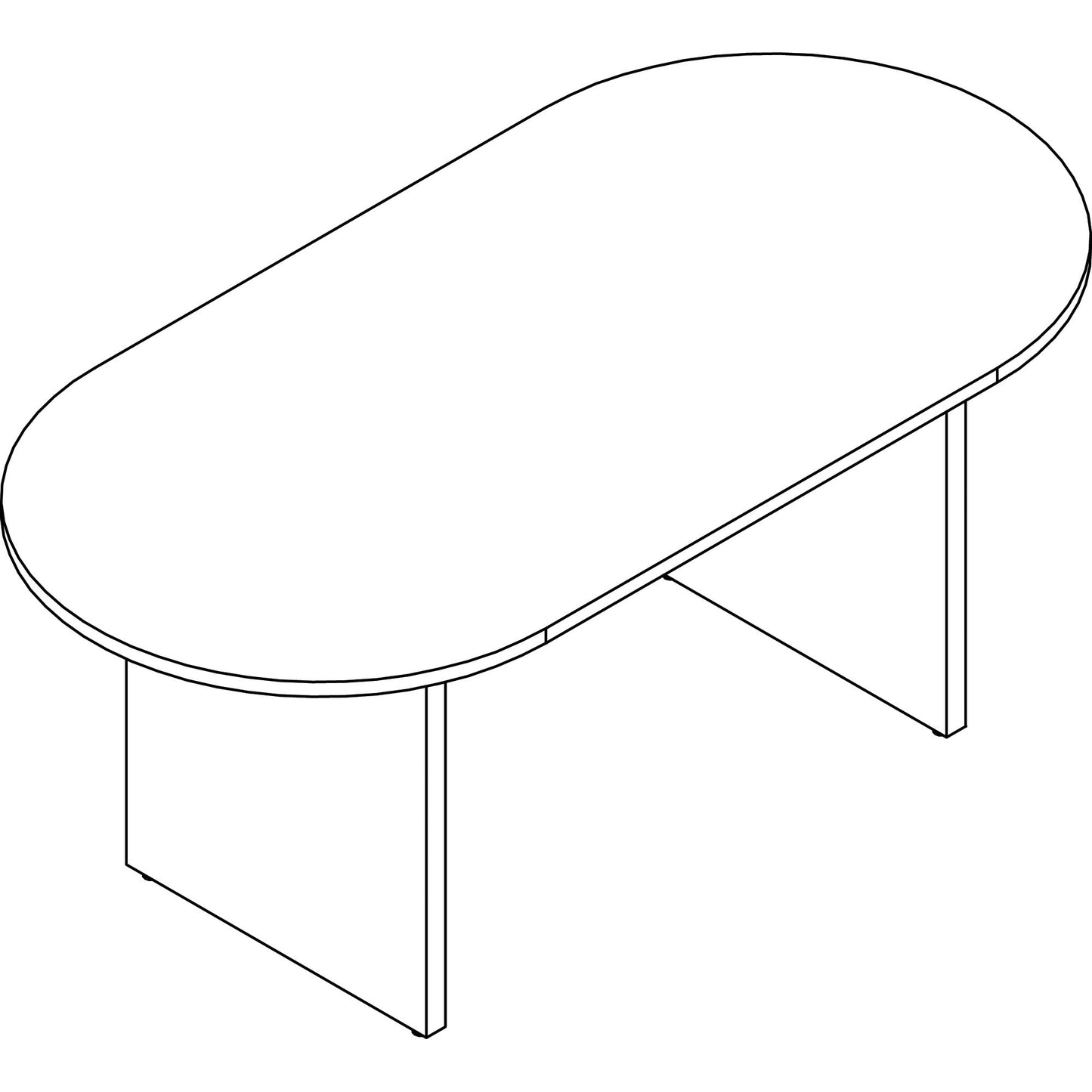 Lorell Prominence 2.0 Series Racetrack Conference Table 72"W x 36"D x 29"H (LLR-LLRPT7236XX)