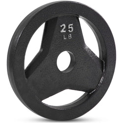 Champion Sports JFIT Cast Iron Grip Plate Strength Training Weight 25 lb Single (CMP-J-CIGP25)