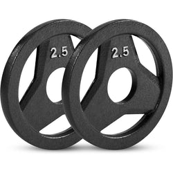 Champion Sports JFIT Cast Iron Grip Plate Pair Strength Training 2.5 lb (Set of 2) (CMP-J-CIGP2SET)