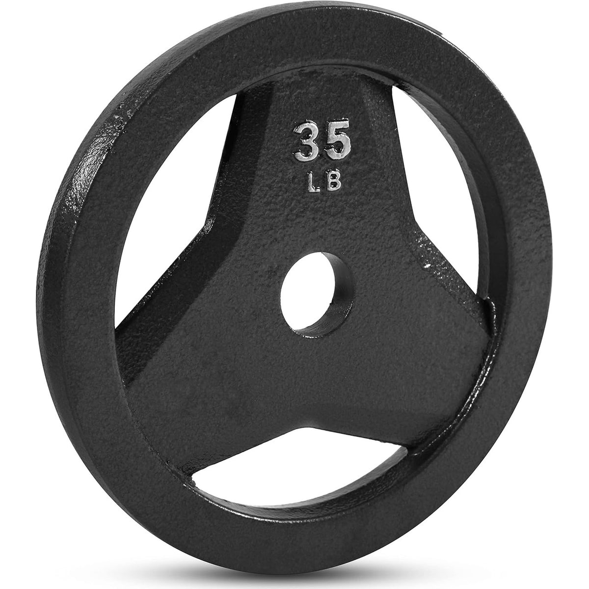 Champion Sports JFIT Cast Iron Grip Plate Strength Training Weight 35 lb Single (CMP-J-CIGP35)