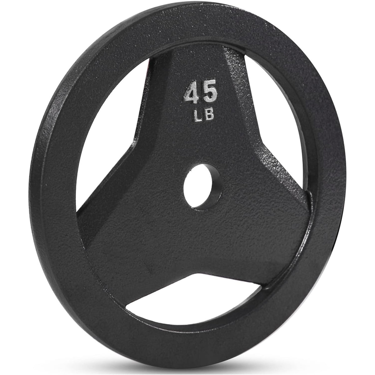 Champion Sports JFIT Cast Iron Grip Plate Heavy-Duty Strength Training Weight 45 lb Single (CMP-J-CIGP45)