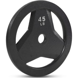Champion Sports JFIT Cast Iron Grip Plate Heavy-Duty Strength Training Weight 45 lb Single (CMP-J-CIGP45)