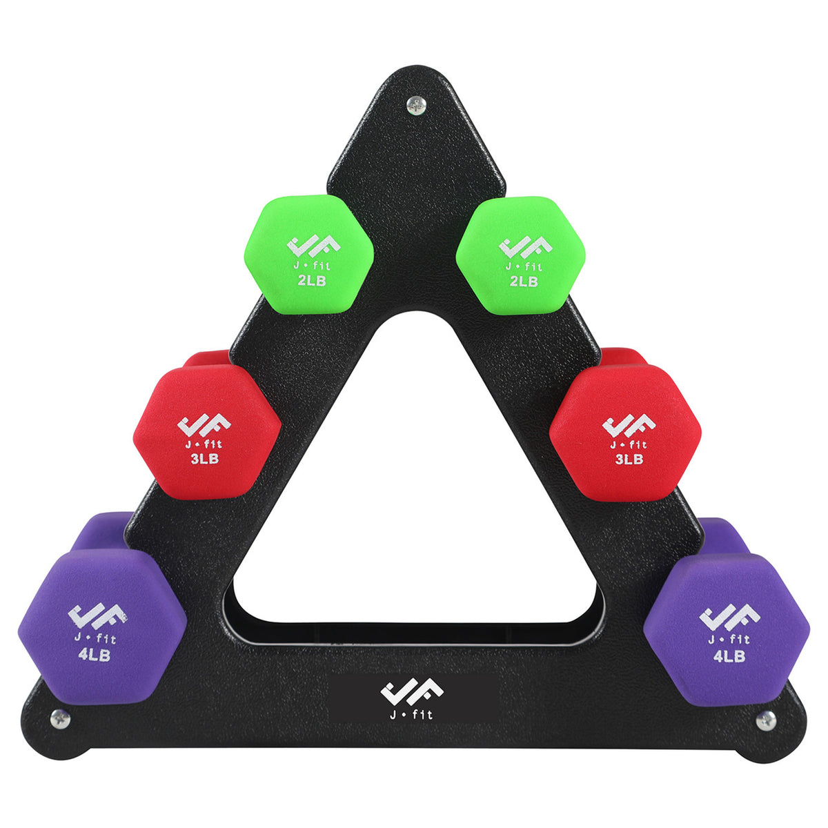 Champion Sports JFIT Dumbbell Set with Storage Stand 18 lb (CMP-J-DBSTL18)