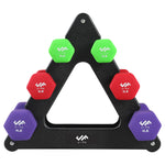 Champion Sports JFIT Dumbbell Set with Storage Stand 18 lb (CMP-J-DBSTL18)