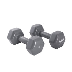 Champion Sports JFIT Vinyl Dumbbell Pair Strength Training 15 lb (Set of 2) (CMP-J-DBVGY15SET)