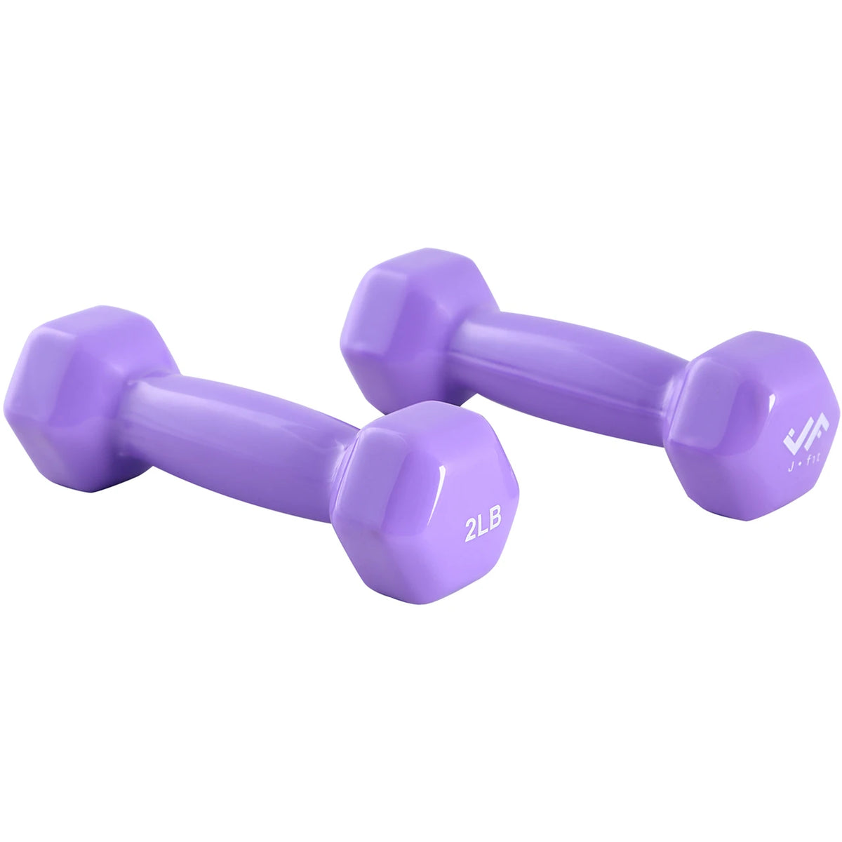 Champion Sports JFIT Vinyl Dumbbell Pair Light Strength Training 2 lb (Set of 2) (CMP-J-DBVLV2SET)