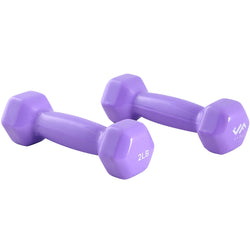 Champion Sports JFIT Vinyl Dumbbell Pair Light Strength Training 2 lb (Set of 2) (CMP-J-DBVLV2SET)