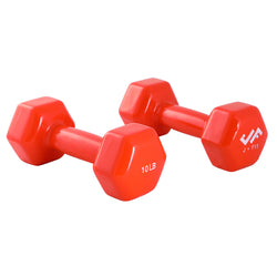 Champion Sports JFIT Vinyl Dumbbell Pair Strength Training 10 lb (Set of 2) (CMP-J-DBVOR10SET)