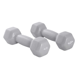 Champion Sports JFIT Vinyl Dumbbell Pair Light Strength Training 4 lb (Set of 2) (CMP-J-DBVSL4SET)