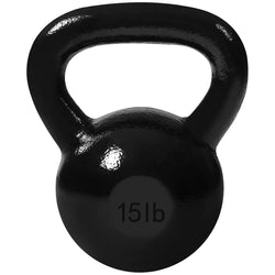 Champion Sports JFIT Cast Iron Kettlebell Ultimate Strength Training Weight - 15 lb (CMP-J-IKB15)