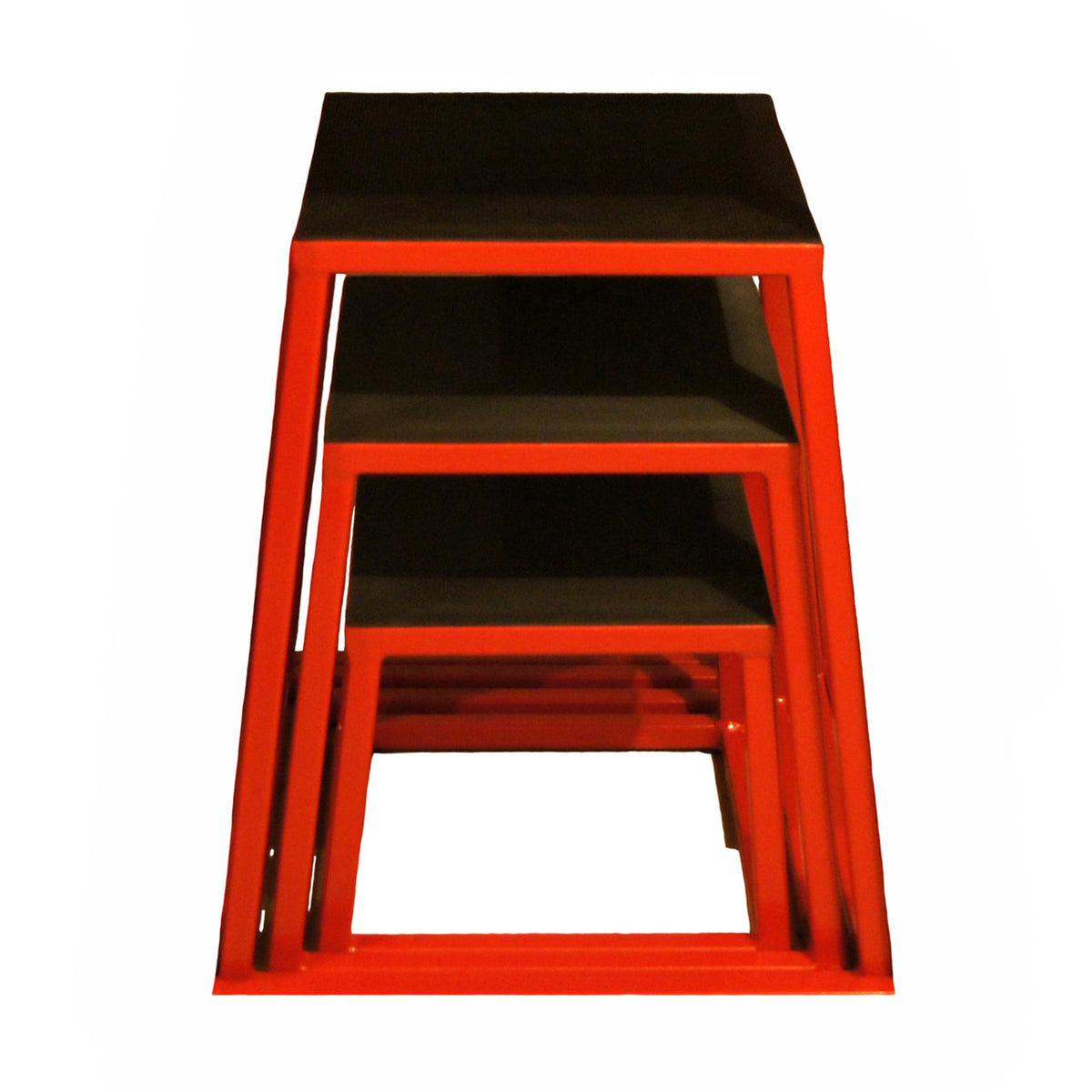 Champion Sports JFIT Small Plyo Box Set 3 Heights 12" 18" 20" Steel Frame (CMP-J-PBOXSETSM)