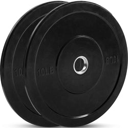 Champion Sports JFIT Rubber Bumper Plate Pair Olympic Strength Training 10 lb (Set of 2) (CMP-J-RBP10SET)