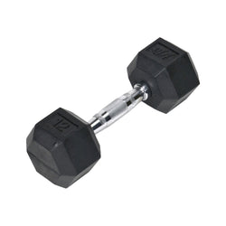 Champion Sports JFIT Rubber Hex Dumbbell Strength Training 12 lb Single (CMP-J-RHDB12)