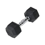 Champion Sports JFIT Rubber Hex Dumbbell Strength Training 15 lb Single (CMP-J-RHDB15)