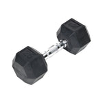 Champion Sports JFIT Rubber Hex Dumbbell Strength Training 25 lb Single (CMP-J-RHDB25)
