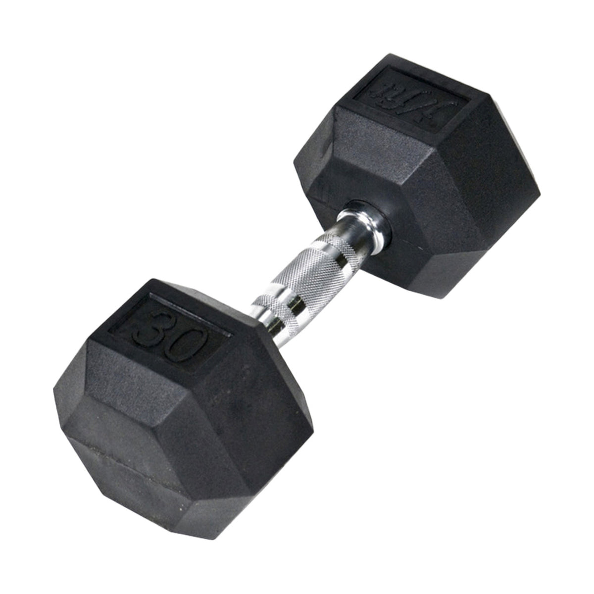 Champion Sports JFIT Rubber Hex Dumbbell Strength Training 30 lb Single (CMP-J-RHDB30)