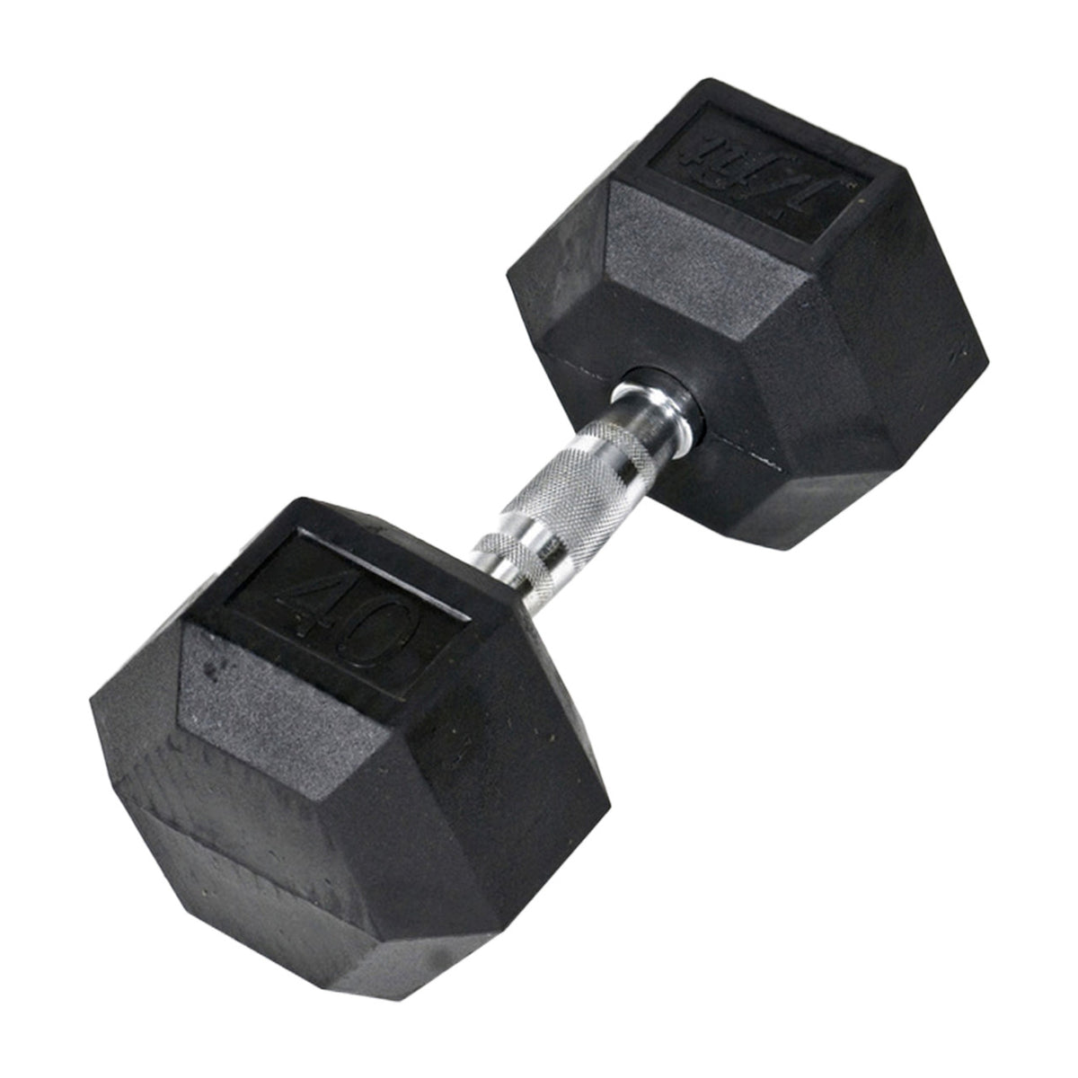 Champion Sports JFIT Rubber Hex Dumbbell Strength Training 40 lb Single (CMP-J-RHDB40)