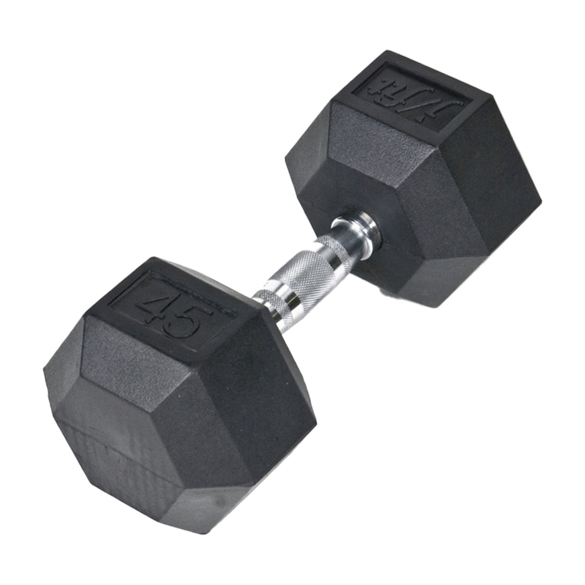 Champion Sports JFIT Rubber Hex Dumbbell Strength Training 45 lb Single (CMP-J-RHDB45)