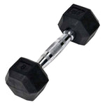 Champion Sports JFIT Rubber Hex Dumbbell Strength Training 8 lb Single (CMP-J-RHDB8)