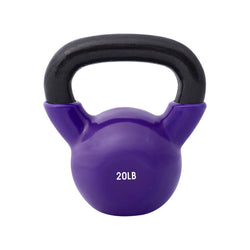 Champion Sports JFIT Vinyl Kettlebell Heavy-Duty Strength Training Weight - 20 lb (CMP-J-VKB20)