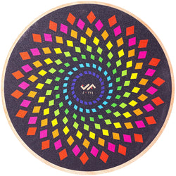 Champion Sports JFIT Wooden Balance Board 15.4"W Kaleidoscope Design (CMP-J-XXXBOARD)