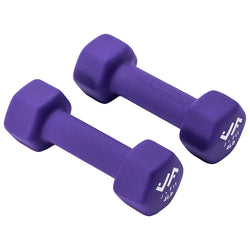Champion Sports JFIT Neoprene Dumbbells Light Strength Training 4 lb Pair (Set of 2) (CMP-J-DBN4SET)