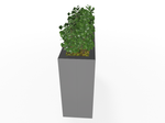 Magnuson Double-Compartment Wide Painted Steel Indoor Planter with Dual Removable Tops and Internal Liners (MAG-PIC-2x90R-PL-PL-XXX)