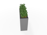 Magnuson Double-Compartment Wide Painted Steel Indoor Planter with Dual Removable Tops and Internal Liners (MAG-PIC-2x90R-PL-PL-XXX)