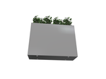 Magnuson Double-Compartment Wide Painted Steel Indoor Planter with Dual Removable Tops and Internal Liners (MAG-PIC-2x90R-PL-PL-XXX)
