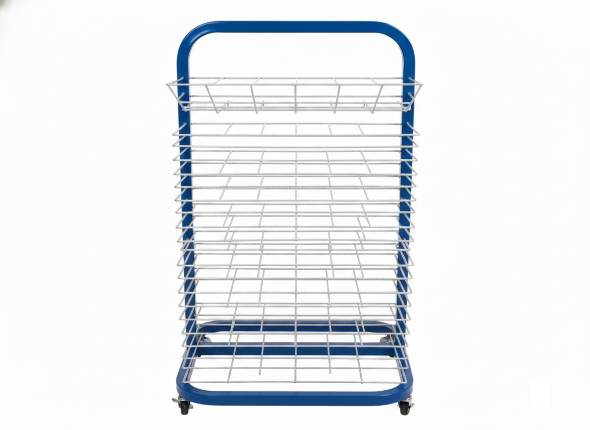 Fuerza High-Capacity 50-Shelf Mobile Art Drying Rack and Vertical Stor ...