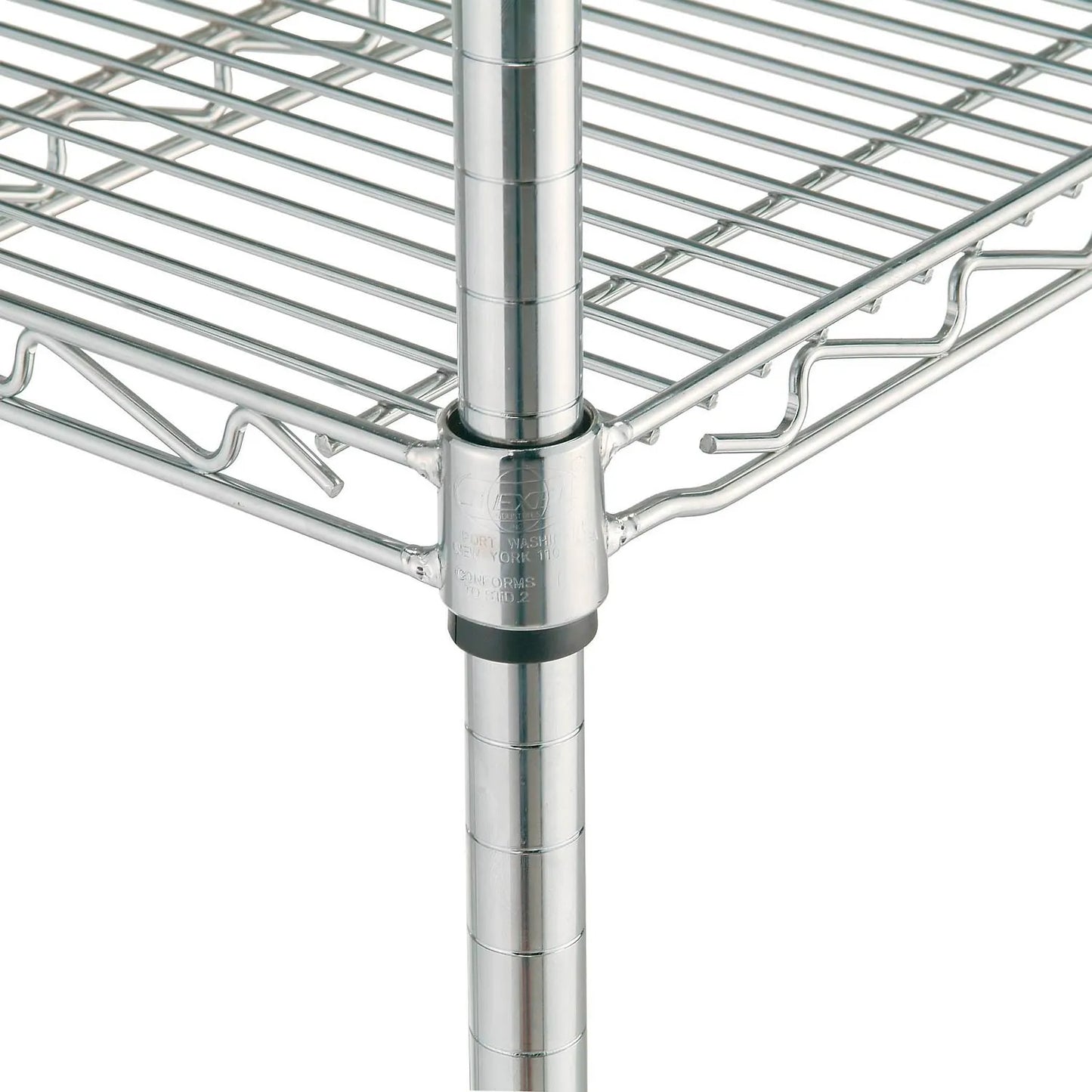 Global Industrial Nexel Adjustable Chrome Wire Shelf Cart w/3 Shelves 800 lbs. Capacity, 60"L x 18"W x 40"H (GLB-188689)