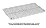Global Industrial Nexel Adjustable Chrome Wire Shelf Cart w/3 Shelves 800 lbs. Capacity, 60
