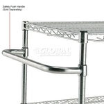 Global Industrial Nexel Adjustable Chrome Wire Shelf Cart w/3 Shelves 800 lbs. Capacity, 60