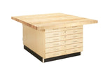 Diversified Woodcrafts 4-Station Wood Workbench with 2 Doors and 6 Drawers - 64