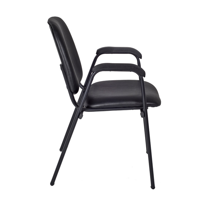 Regency Ace Professional Architectural Stacking Guest Chair for Versatile Commercial Environments 18"H (REG-2125LBK)