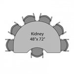 Marco Premier Series Kidney Stand-Up Table w/ Dry Erase Top 48