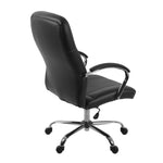 Regency Cielo High-Back Leatherette Executive Chair with Chrome Accents and Ergonomic Tilt Control 18.75-22.75