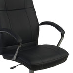 Regency Cielo High-Back Leatherette Executive Chair with Chrome Accents and Ergonomic Tilt Control 18.75-22.75