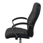 Regency Cielo High-Back Leatherette Executive Chair with Chrome Accents and Ergonomic Tilt Control 18.75-22.75