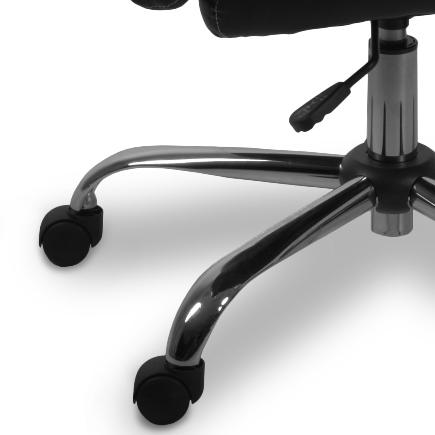 Regency Cielo High-Back Leatherette Executive Chair with Chrome Accents and Ergonomic Tilt Control 18.75-22.75"H (REG-3010BK)