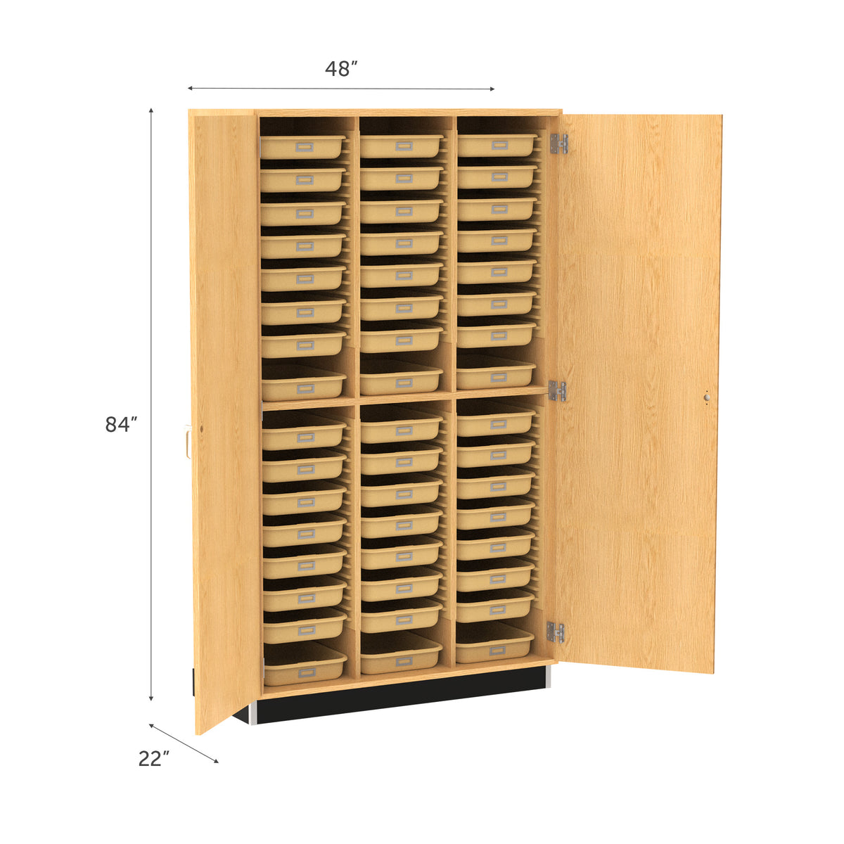 Diversified Woodcrafts Tote Tray Storage Cabinet - 48"W x 22"D (DIV-350-4822K)