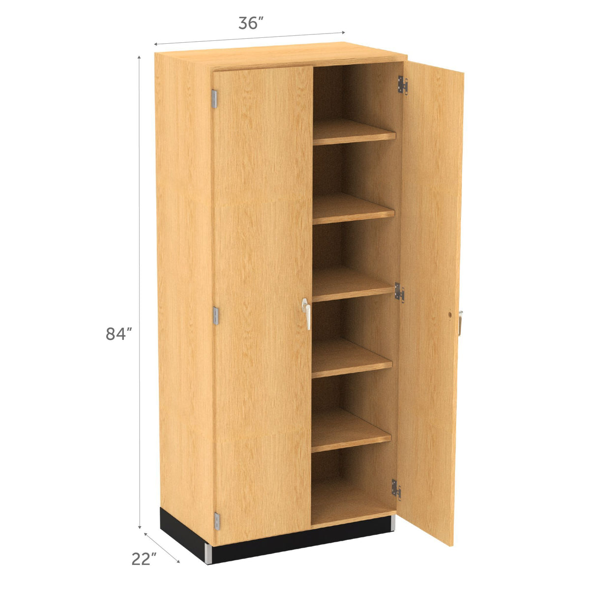 Diversified Woodcrafts Wood Storage Cabinet w/ Oak Doors - 36" W x 22" D (Diversified Woodcrafts DIV-353-3622)