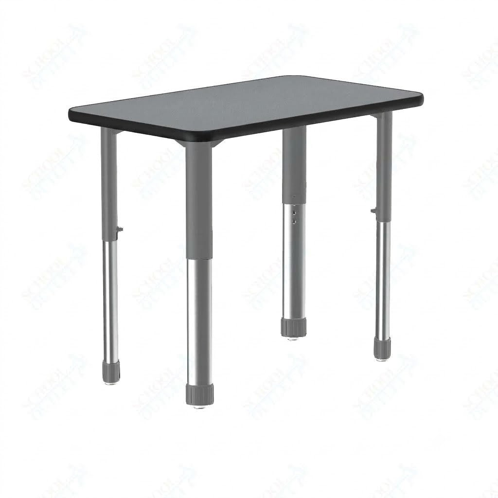 Correll Rectangular Commercial Laminate Top Collaborative Desk 27"W x 20"L x 25 - 35"H Adjustable Height (COR-AD2027TF-REC-XX)