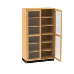 Diversified Woodcrafts Tall Glazed Double Doors Storage Cabinet 48