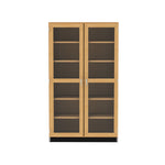 Diversified Woodcrafts Tall Glazed Double Doors Storage Cabinet 48