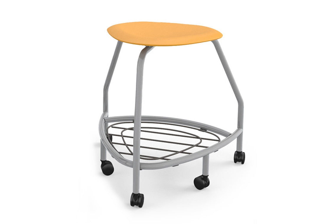 Haskell Education 360 Platinum frame Backless Chair with Bookbag Rack 24"H (TS5X1.24PL)