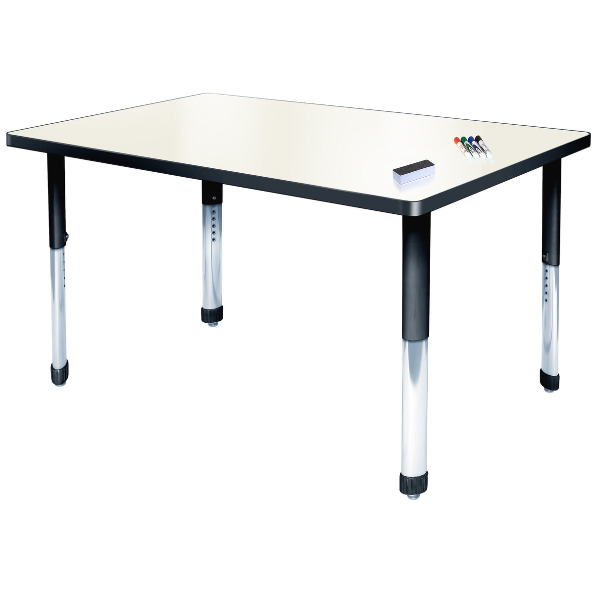 Allied Aero Rectangle Dry Erase Height-Adjustable Table 72"W x 36"D x 19"-31"H (ALD-ARO3672DE)