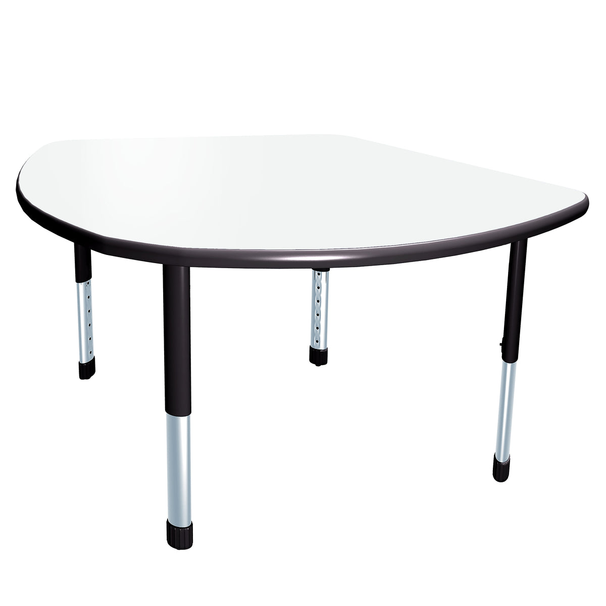 Allied Aero Pie Dry Erase Student Desk with Adjustable Height 50"W x 35"D x 19"-31"H (ALD-ARO3550PIEDE)